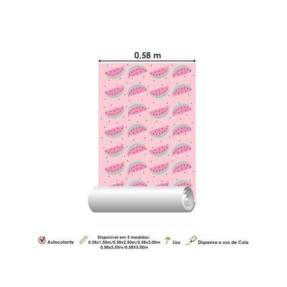 Papel de Parede Adesivo Melância Fruta 35294