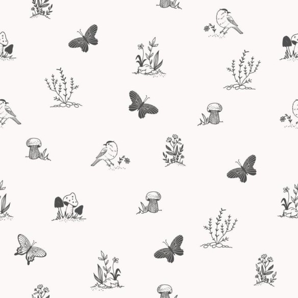Papel de Parede Adesivo Minimalista Animais N04176