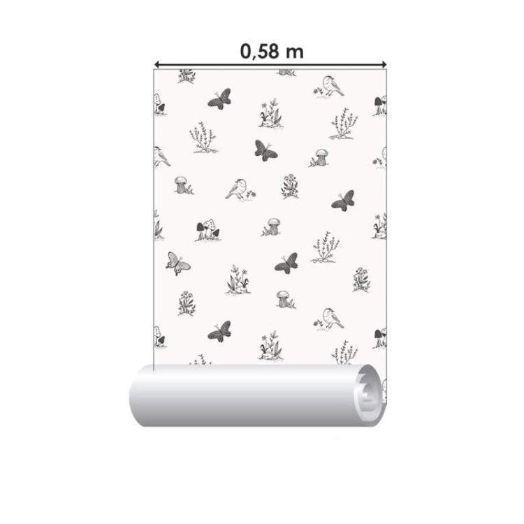 Papel de Parede Adesivo Minimalista Animais N04176