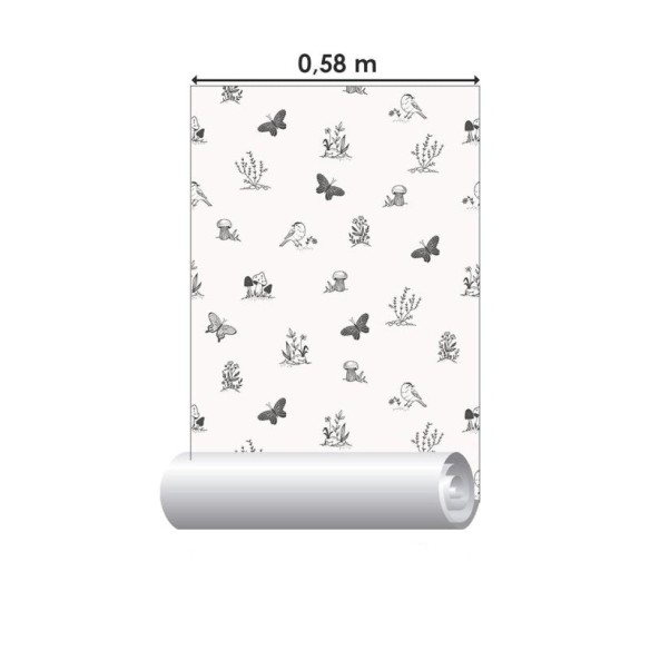Papel de Parede Adesivo Minimalista Animais N04176