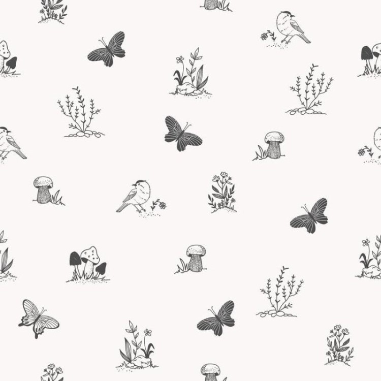 Papel de Parede Adesivo Minimalista Animais...
