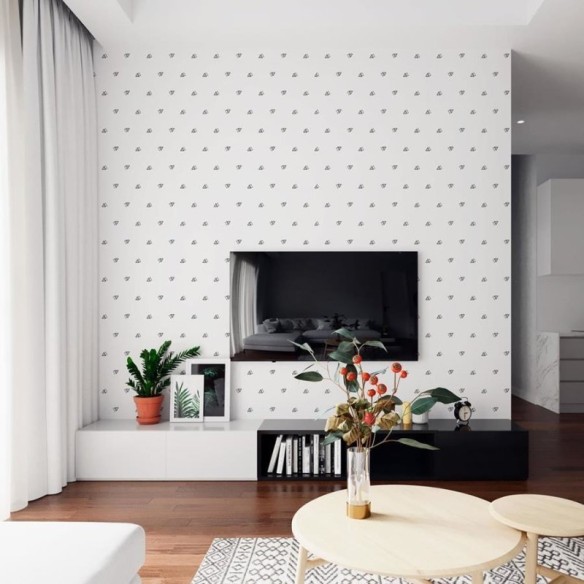 Papel de Parede Adesivo Minimalista Triângulos N06106