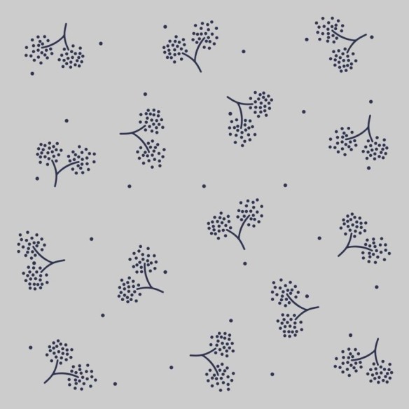Papel de Parede Adesivo Minimalitsa Flores Azul N06130