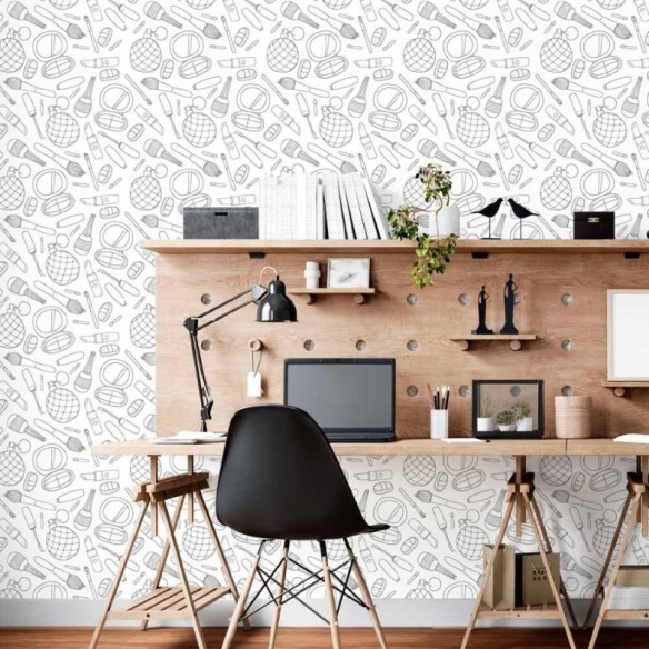 Papel de Parede Adesivo Moda Maquiagens N015062