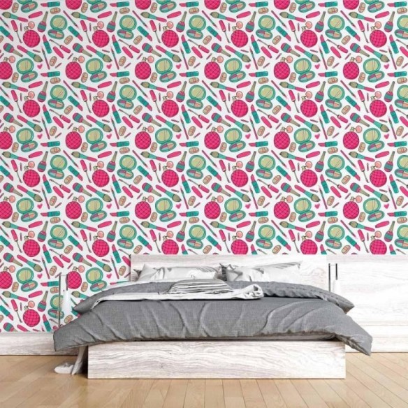 Papel de Parede Adesivo Moda Maquiagens N015063