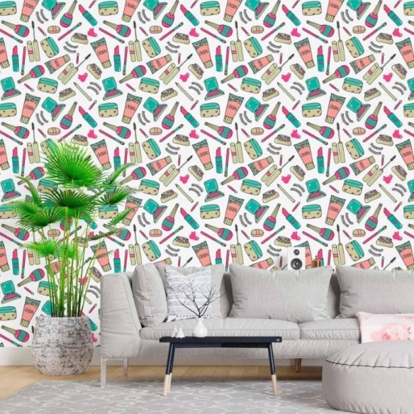 Papel de Parede Adesivo Moda Maquiagens N015064