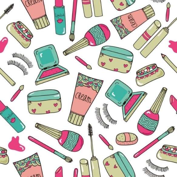 Papel de Parede Adesivo Moda Maquiagens N015064