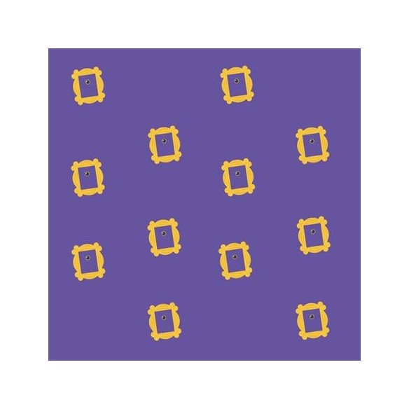 Papel de Parede Adesivo Moldura Amarela Séries 52142