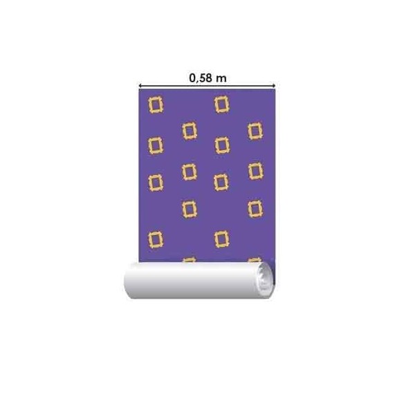 Papel de Parede Adesivo Moldura Amarela Séries 52142