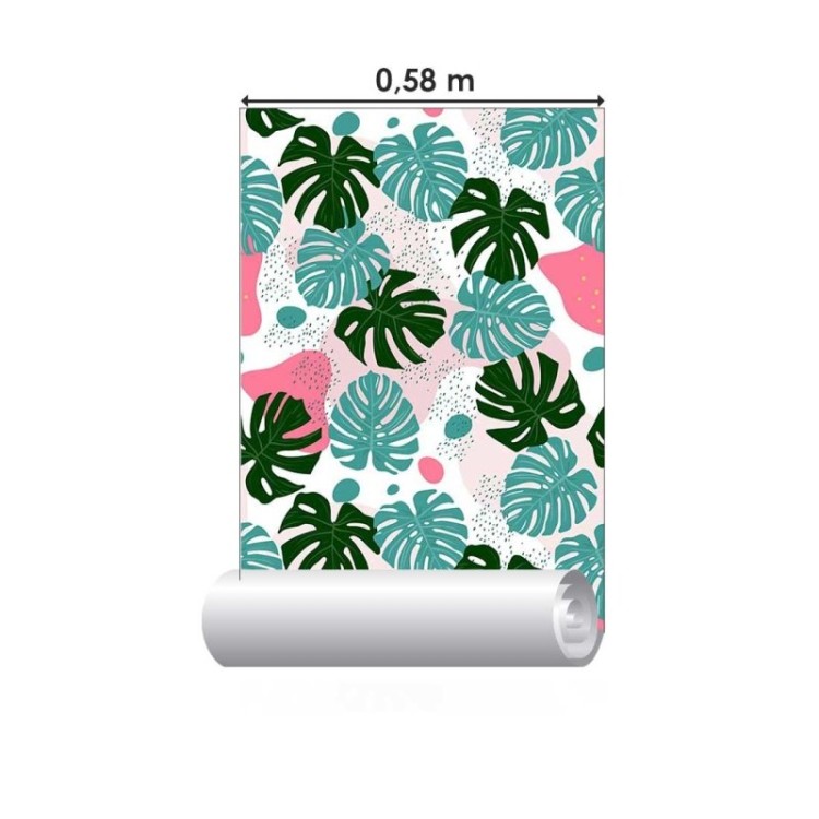Papel de Parede Adesivo Monstera Tropical...