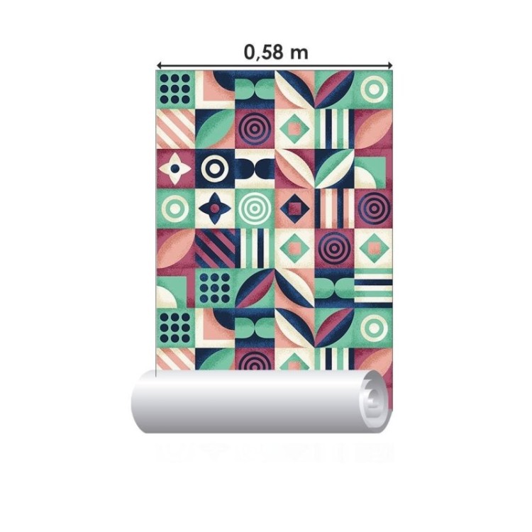 Papel de Parede Adesivo Mosaico Artístico N019038