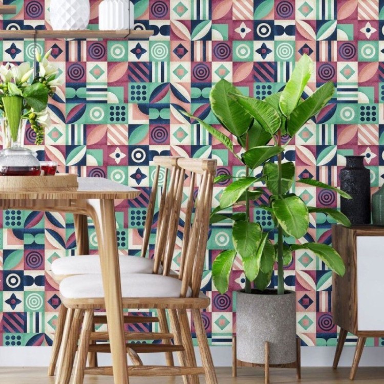 Papel de Parede Adesivo Mosaico Artístico N019038
