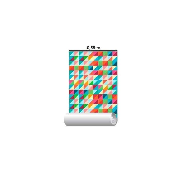 Papel de Parede Adesivo Mosaico Colorido 1516