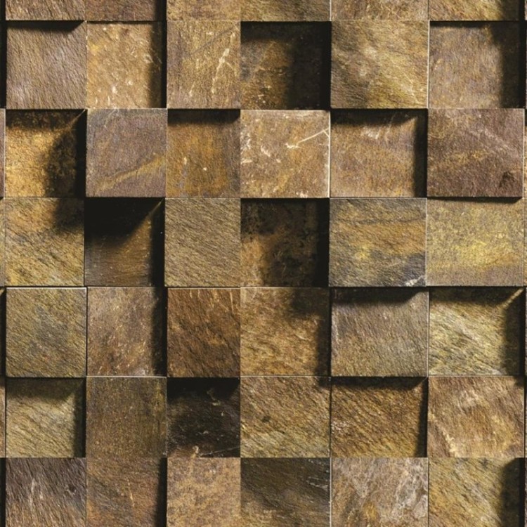 Papel de Parede Adesivo Mosaico de Pedras 3D NP001