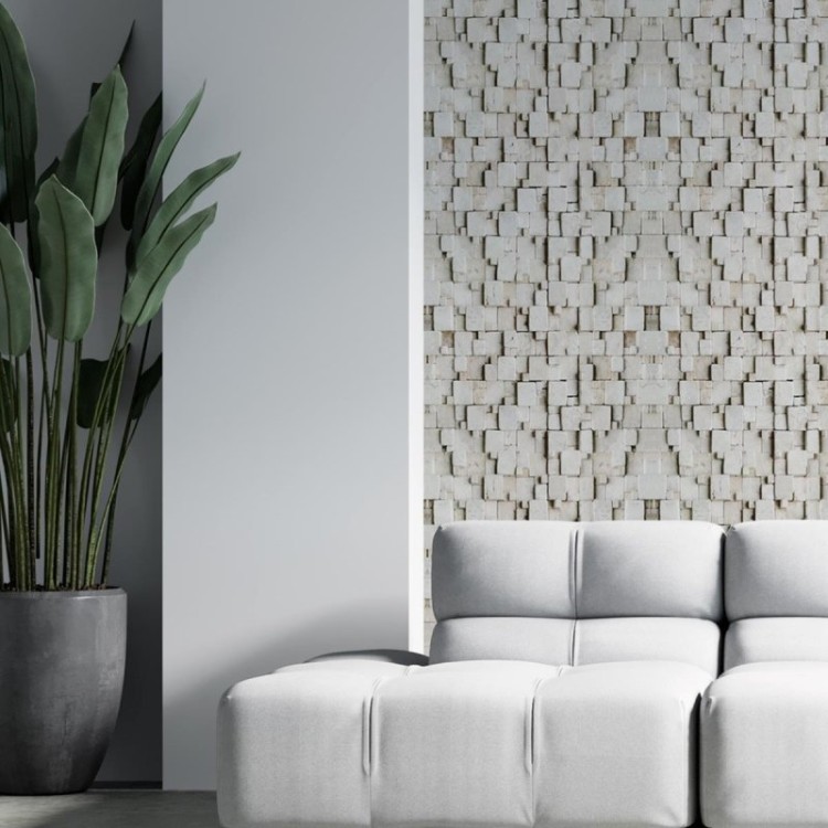 Papel de Parede Adesivo Mosaico de Pedras 3D NP002