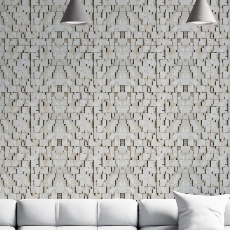Papel de Parede Adesivo Mosaico de Pedras 3D NP002