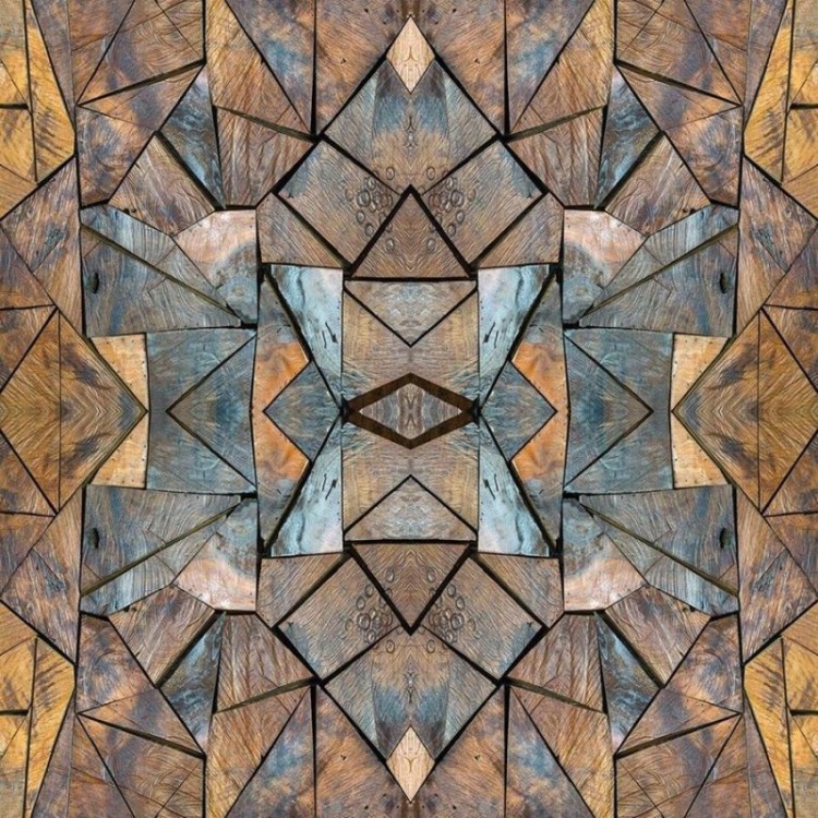 Papel de Parede Adesivo Mosaico Geométrico...