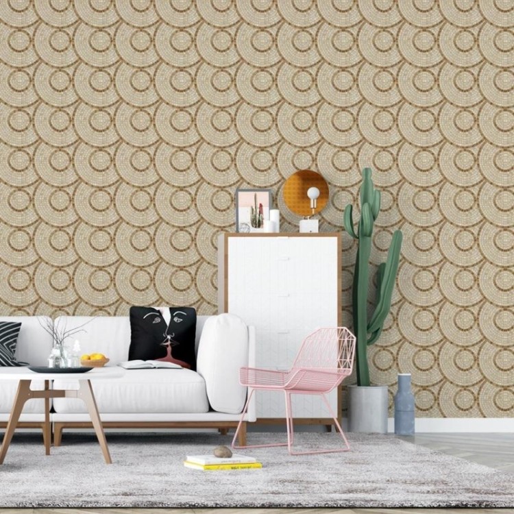 Papel de Parede Adesivo Mosaico Geométrico...