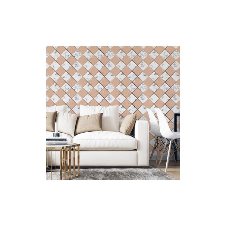 Papel de Parede Adesivo Mosaico Pedra Marmore N364