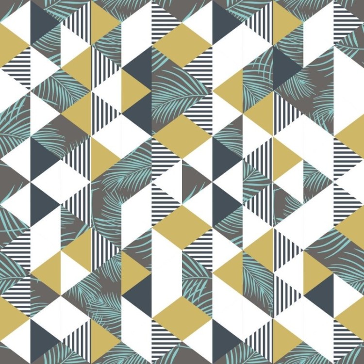 Papel de Parede Adesivo Mosaico Tropical N04014