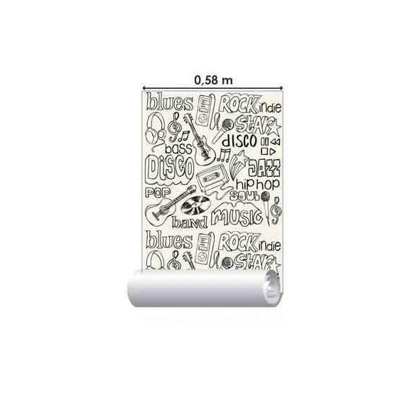 Papel de Parede Adesivo Música Estilos 111869720
