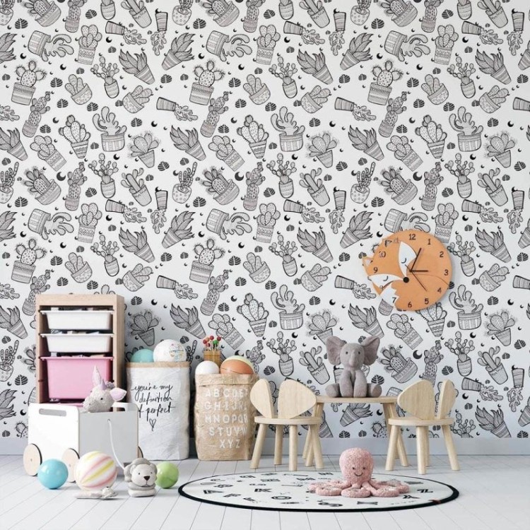 Papel de Parede Adesivo Natureza Colorir N02046