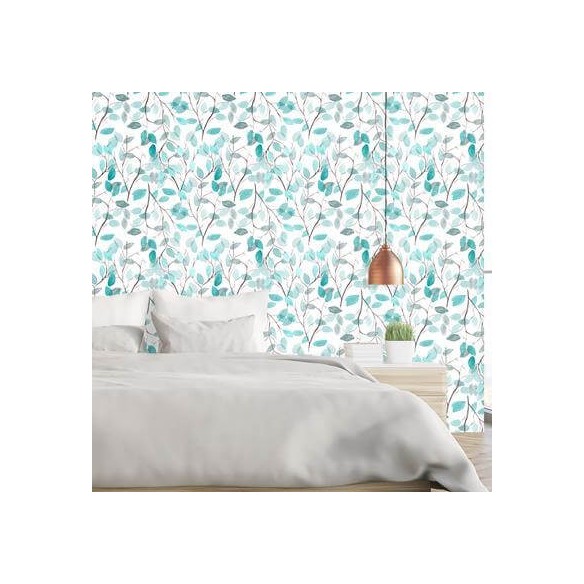 Papel de Parede Adesivo Natureza Folhas Verde 410127883