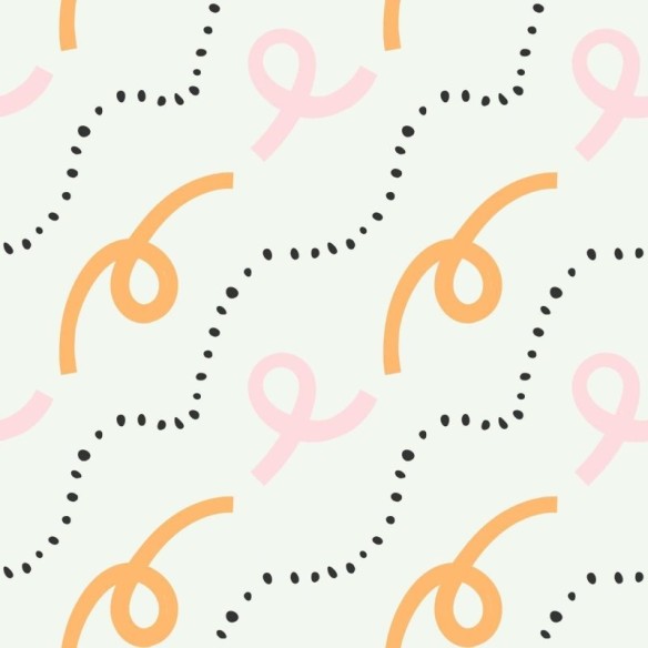 Papel de Parede Adesivo Nó Laranja e Rosa N06286