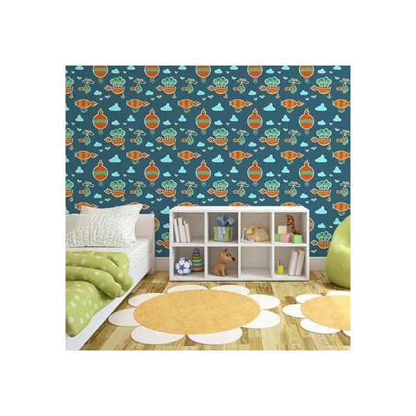 Papel de Parede Adesivo Nuvens Balão 249507196