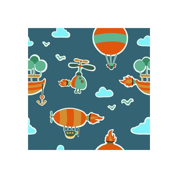Papel de Parede Adesivo Nuvens Balão 249507196
