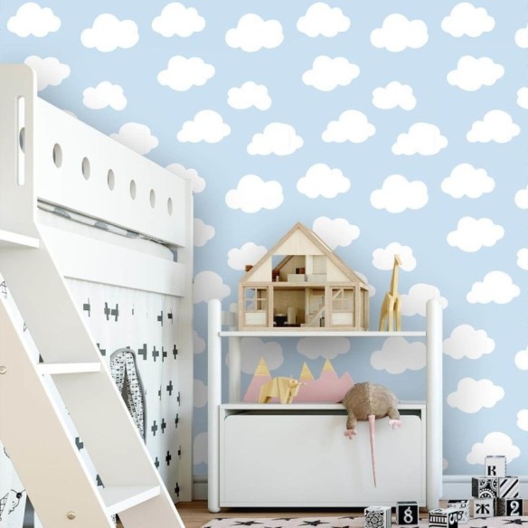 Papel de Parede Adesivo Nuvens Céu Azul 6565215412