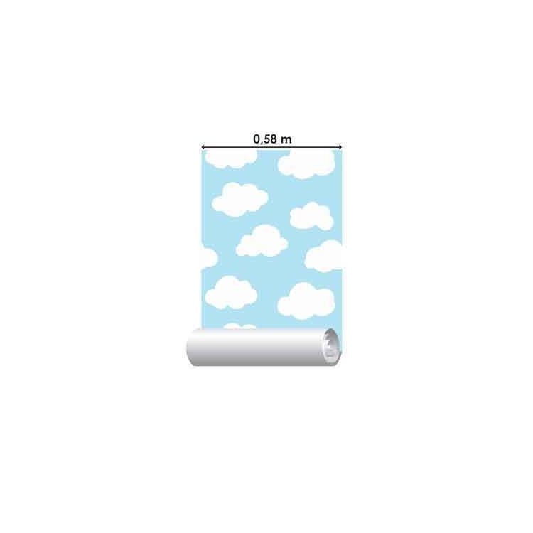 Papel de Parede Adesivo Nuvens Céu Azul 6565215412