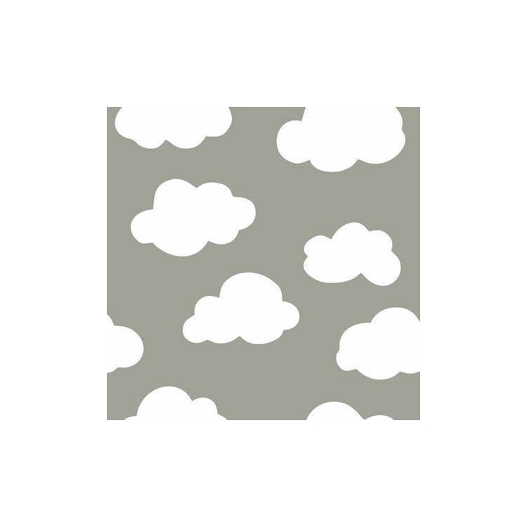 Papel de Parede Adesivo Nuvens Céu Cinza...