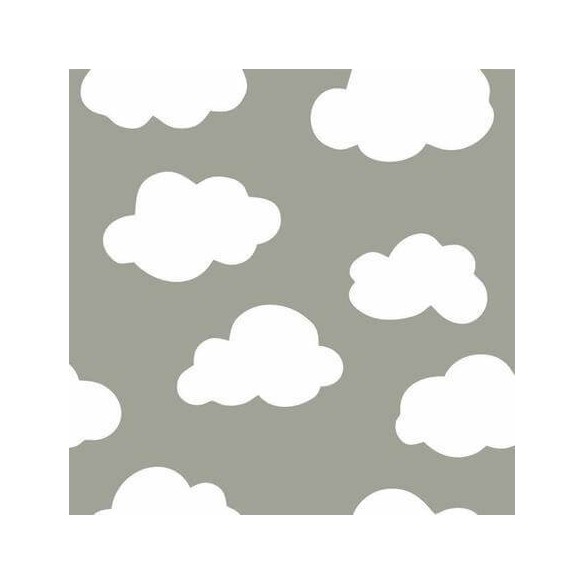 Papel de Parede Adesivo Nuvens Céu Cinza 6565215417