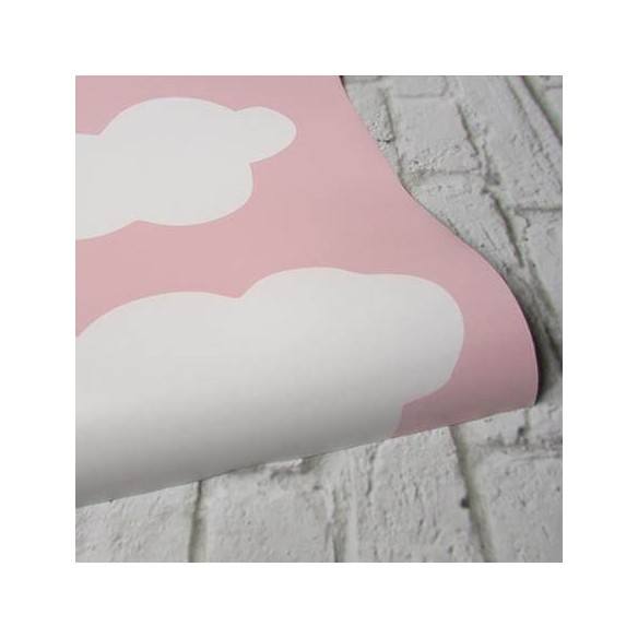 Papel de Parede Adesivo Nuvens Céu Rosa  656521541
