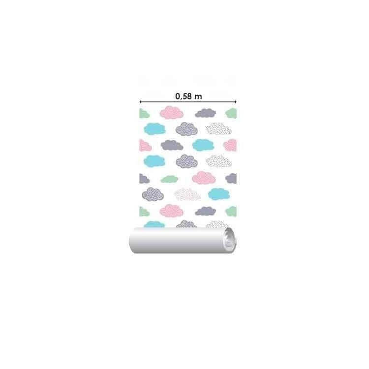 Papel de Parede Adesivo nuvens coloridas 293546576