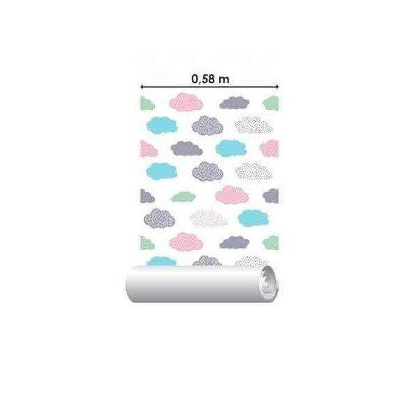 Papel de Parede Adesivo nuvens coloridas 293546576