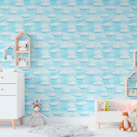 Papel de Parede Adesivo Nuvens N011109