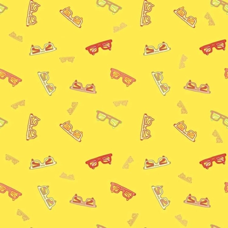 Papel de Parede Adesivo Óculos Amarelo 411966442