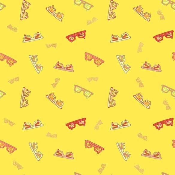 Papel de Parede Adesivo Óculos Amarelo 411966442