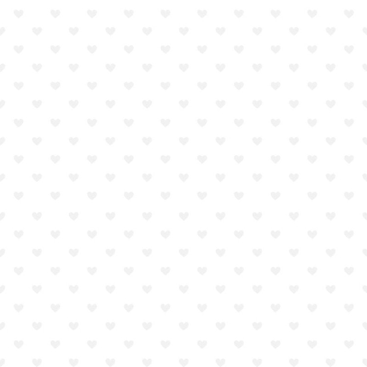 Papel de Parede Adesivo Off White Corações N04083