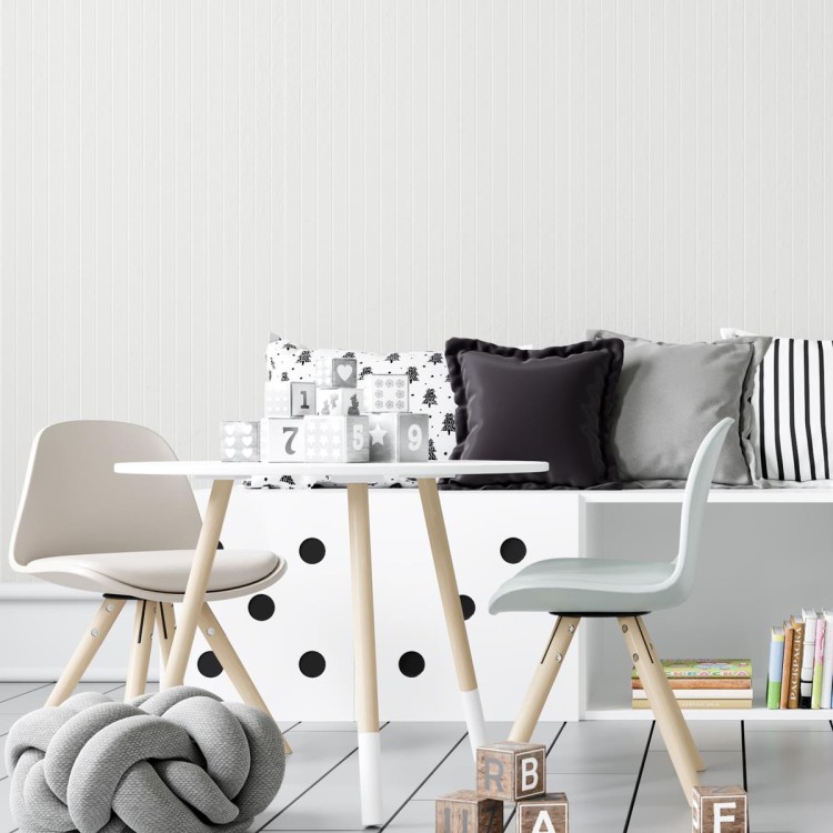 Papel de Parede Adesivo Off White Listras 3D...