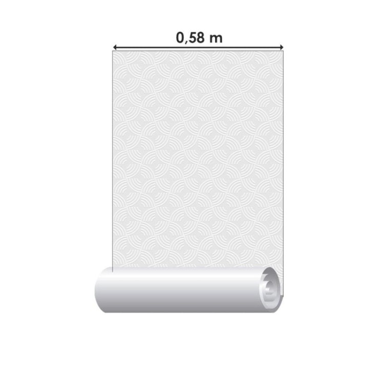 Papel de Parede Adesivo Off White ondas N06108