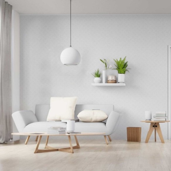 Papel de Parede Adesivo Off White ondas N06108