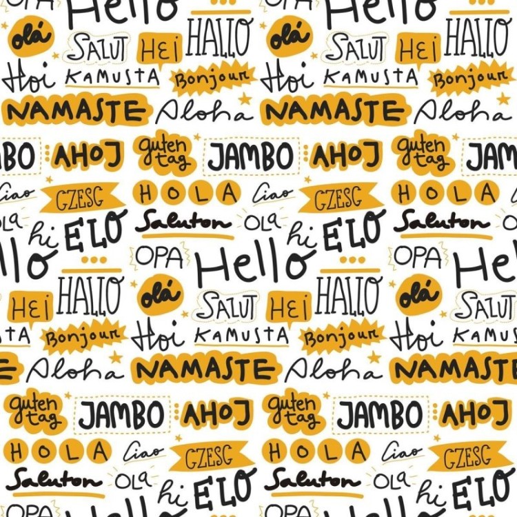 Papel de Parede Adesivo Olá Frases N03121