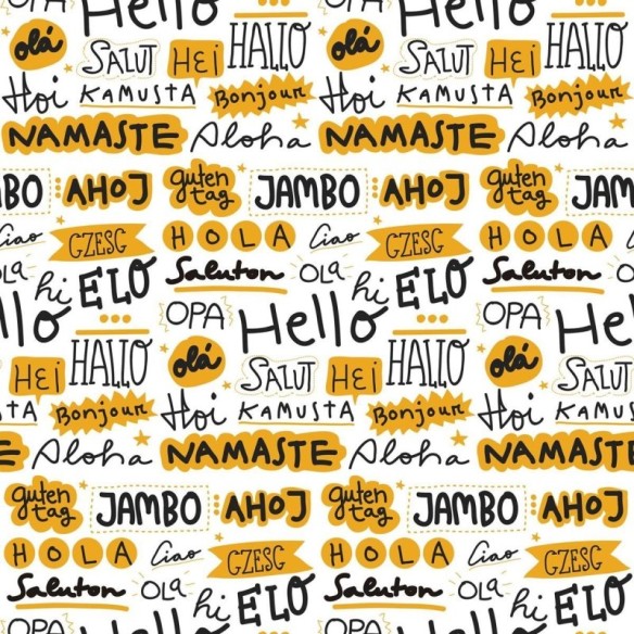 Papel de Parede Adesivo Olá Frases N03121