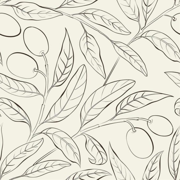 Papel de Parede Adesivo Oliveira Monocromática N06175