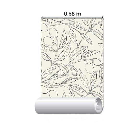 Papel de Parede Adesivo Oliveira Monocromática N06175