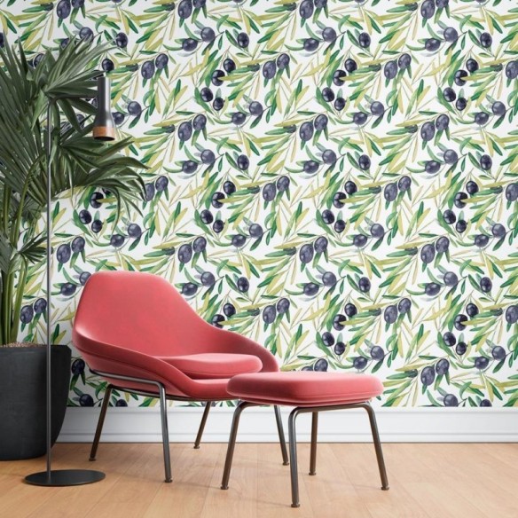 Papel de Parede Adesivo Oliveira N08175