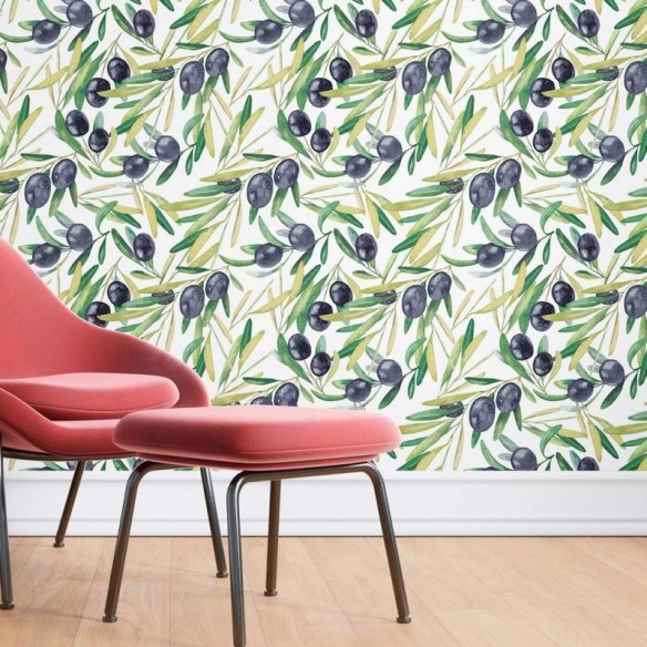 Papel de Parede Adesivo Oliveira N08175
